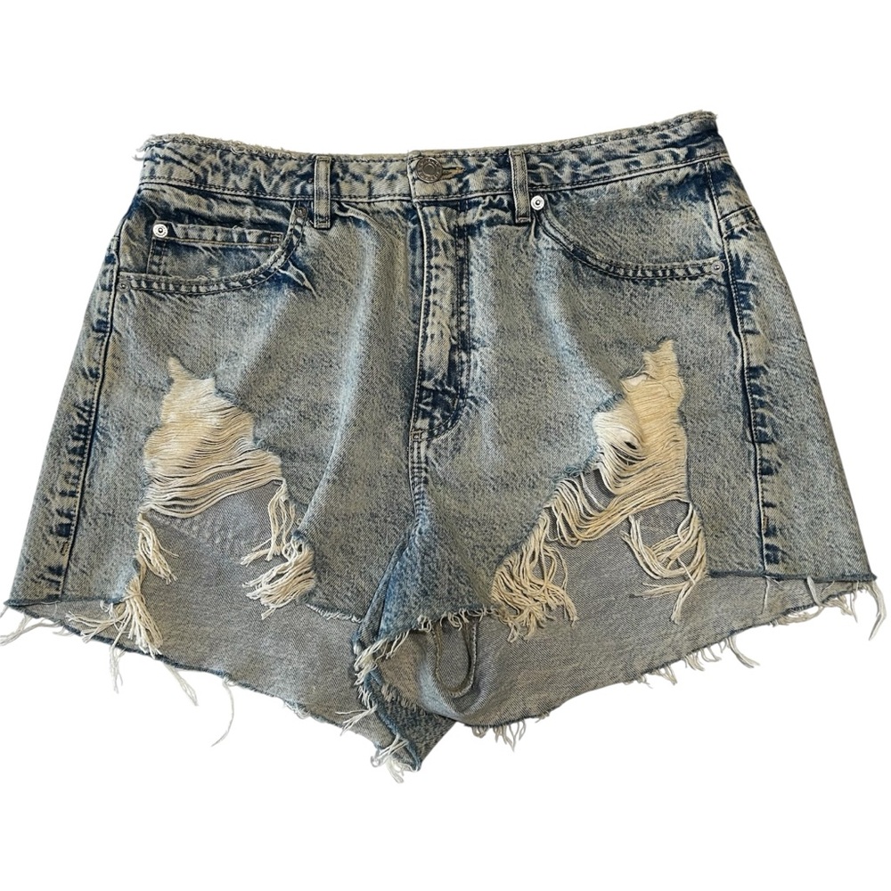 Garage Denim Festival Jean Shorts Distressed Blue Sz 9/29